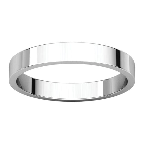 Sterling Silver 3mm Flat Band, Size 4.5