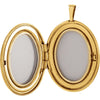 Gold Plated Sterling Silver 26x20mm Oval Breast Cancer Awareness Locket