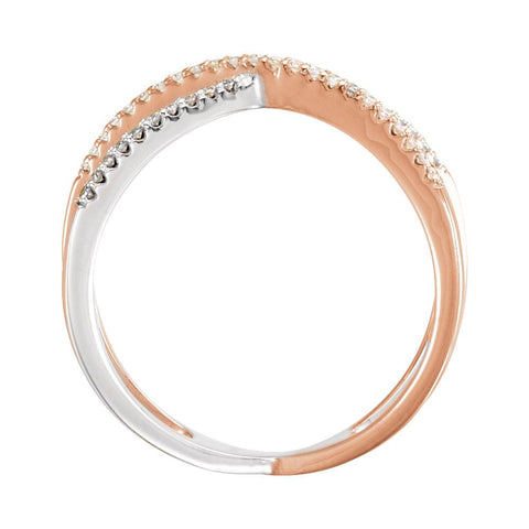 14k Rose Gold & White 1/6 CTW Diamond Ring Size 7