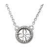 14k White Gold 5mm Round Mounting with 18-inch Necklace