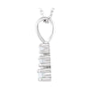 14k White Gold 1/3 CTW Diamond 3-Stone 18" Necklace