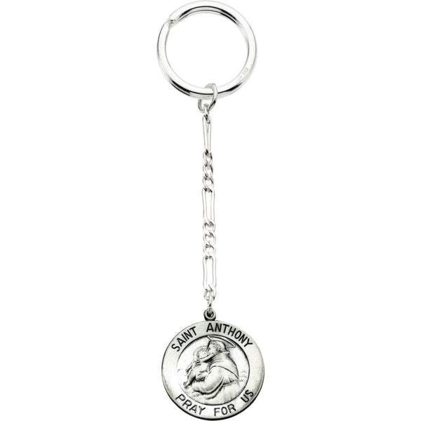 Sterling Silver 25mm St. Anthony Key Chain