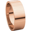 14k Rose Gold 7mm Flat Band, Size 5.5