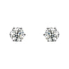 14k White Gold 1 CTW Diamond Threaded Post Stud Earrings