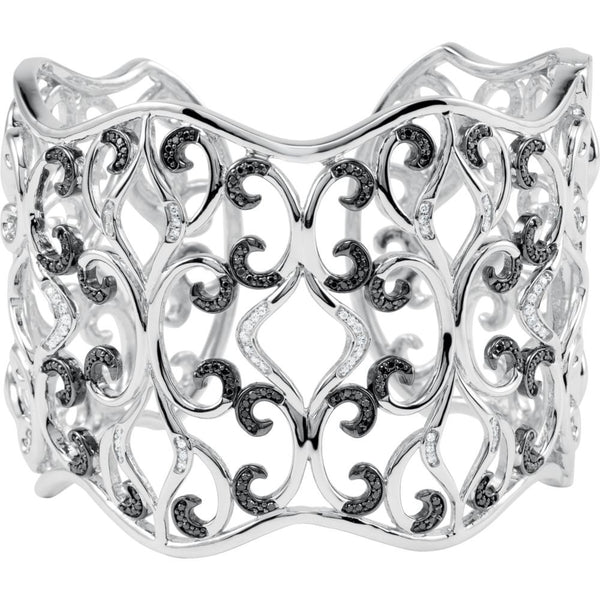 Sterling Silver 1 1/3 CTW Diamond Cuff Bracelet