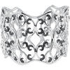 1 1/3 CTTW Black and White Diamond Cuff Bracelet in Sterling Silver
