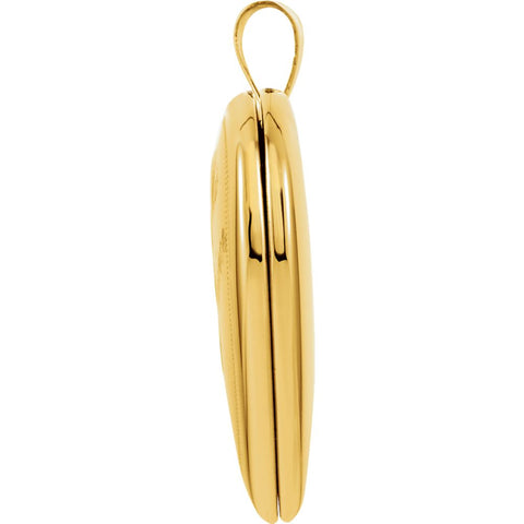 14k Yellow Gold 20.5x19.25mm Mis Quince Heart Locket
