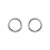 14k White Gold Circle Earrings