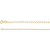 1.25 mm Solid Curb Chain in 14k Yellow Gold ( 24-Inch )