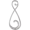 14K White Gold Freeform Pendant