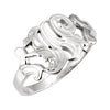 Initial Ring with Initial 'W' in 14k White Gold ( Size 6 )