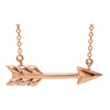 14k Rose Gold Arrow 16-18-inch Necklace