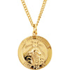 24K Gold Plated 22mm Round St. Jude Medal 24-Inch Necklace
