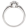 14k White Gold 1/6 CTW Diamond Ring Size 7