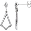 14k White Gold 1/4 ctw. Diamond Earrings