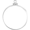 Coin Edge Screw Top Frame For U.S. 50 Cent Coin in Sterling Silver