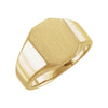 11.00X09.00 mm Octagon Signet Ring in 14k Yellow Gold ( Size 6 )