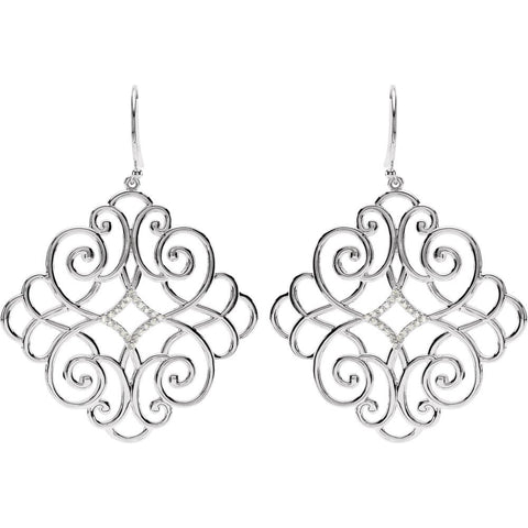 Sterling Silver Filigree Scroll Earrings