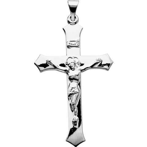14k Rose Gold 47.3x25.5mm Crucifix Pendant