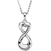 Infinite Love Ash Holder Pendant with Box in Sterling Silver