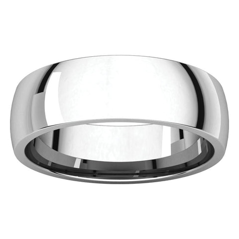 Platinum 6mm Light Comfort Fit Band, Size 7