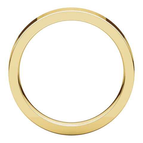 10k Yellow Gold 4mm Flat Comfort Fit Band, Size 8