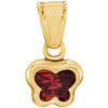 14K Yellow Gold January CZ Birthstone Pendant