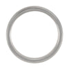 Titanium & 14k Yellow Gold Inlay 7mm Ridged & Satin Finished Band Size 10