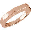 Metal Fashion Stackable Ring in 14k Rose Gold ( Size 6 )