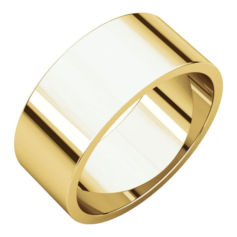 10k Yellow Gold 8mm Flat Band, Size 7