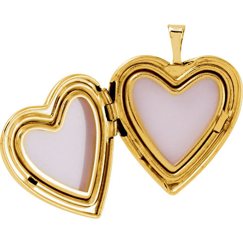 14k Yellow Gold 20.5x19.25mm Mis Quince Heart Locket