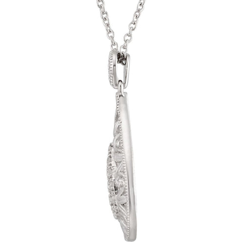 Sterling Silver 1/10 CTW Diamond 18" Necklace