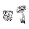 14k White Gold Knot Cuff Links