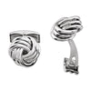 14k White Gold Knot Cuff Links