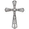 14k White Gold 0.025 ctw. Diamond Cross Pendant