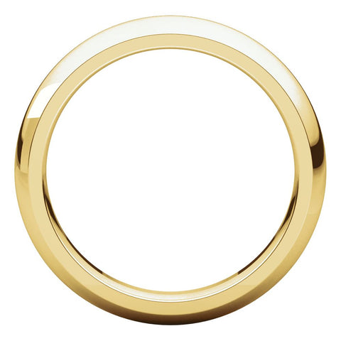 14k Yellow Gold 4mm Comfort Fit Band, Size 9