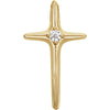 25.00x14.00 mm Cross Pendant with Diamond in 14K Yellow Gold