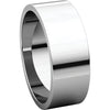 Sterling Silver 7mm Flat Band, Size 10