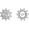 Pair of 3/4 CTTW Diamond Earring Jacket in 14k White Gold