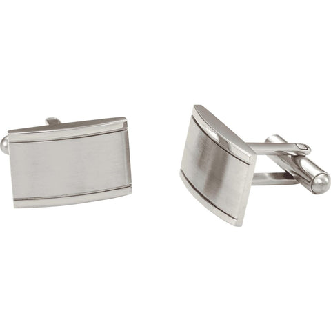 Stainless Steel Coqueture® Rectangular Cuff Links