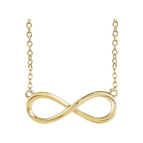 14k Yellow Gold Infinity-Inspired 18" Necklace