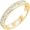 Elegant and Stylish 7/8 ct. tw. and 02.00 MM Princess Channel Matching Band for 5, 5.5 & 6 MM Engagement Ring in 14K Yellow Gold ( Size 6 ), 100% Satisfaction Guaranteed.