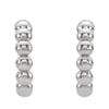 Continuum Sterling Silver 12mm Beaded Hoop Earrings