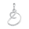 14K White Gold 0.03 CTW Diamond Letter "D" Script Initial 18-Inch Necklace