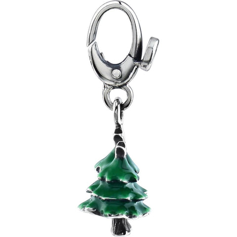 Sterling Silver Christmas Trees Charm