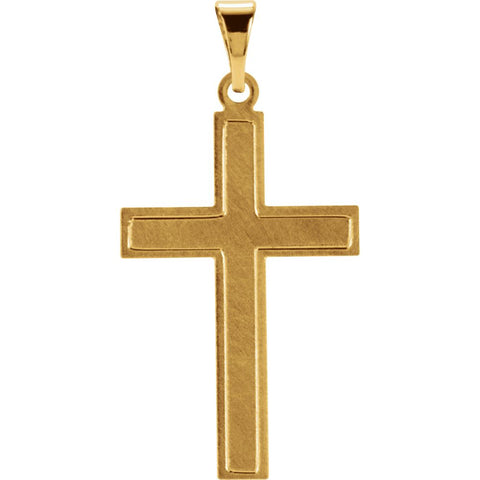 14k Yellow Gold 22x14mm Cross Pendant