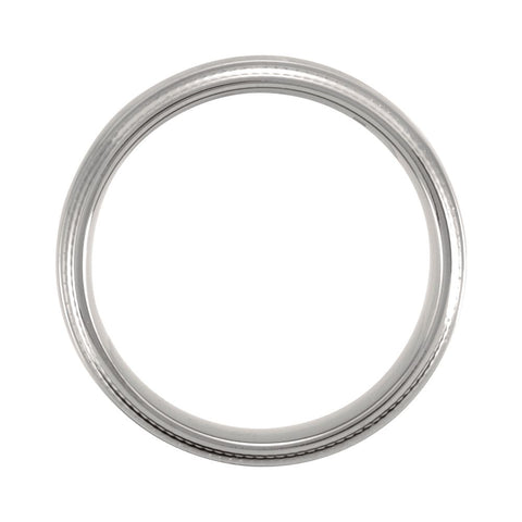 Titanium Double Milgrain Band, Size 9.5