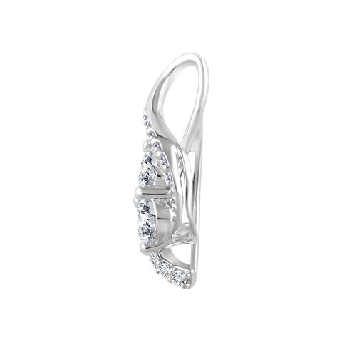 14k White Gold 5/8 CTW Diamond Pendant