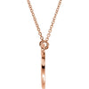 14k Rose Gold Circle 16" Necklace