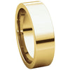 6mm Flat Comfort-Fit Wedding Band in 24K Yellow Gold (Size 6)